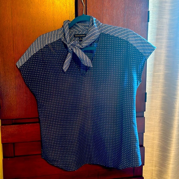 Banana Republic Tops - Banana Republic silk tie neck blue blouse Small EUC